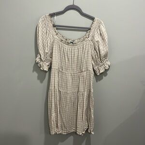 Checkered Smocked Cotton Dress